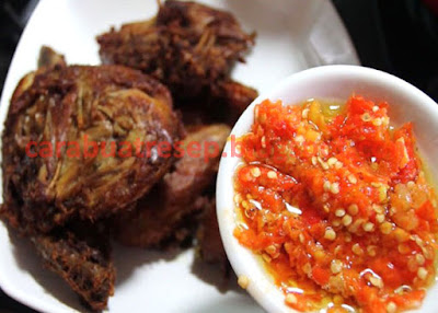 CARA MEMBUAT SAMBAL KOREK BEBEK GORENG  Resep Masakan 