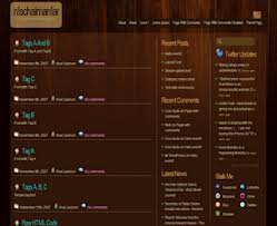 Dark Wood Blogger Template