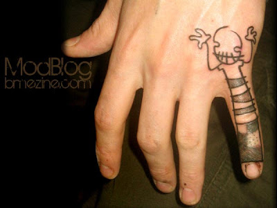 finger tattoo. Finger tattoo