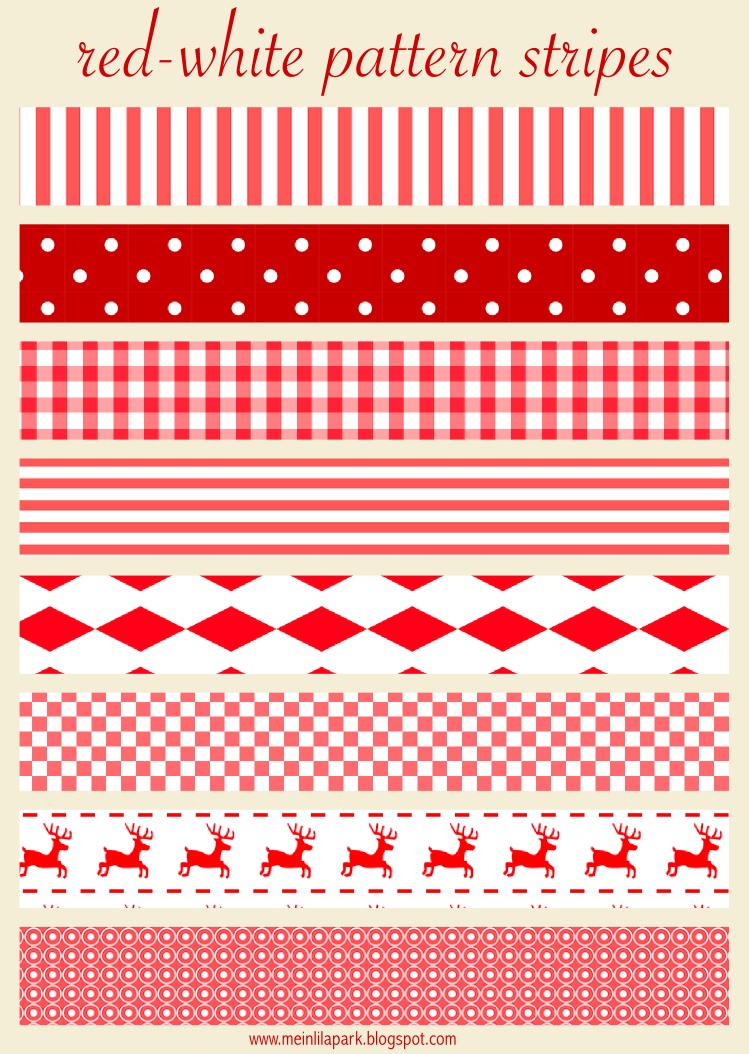 Free printable red and white Christmas scrapbooking ...