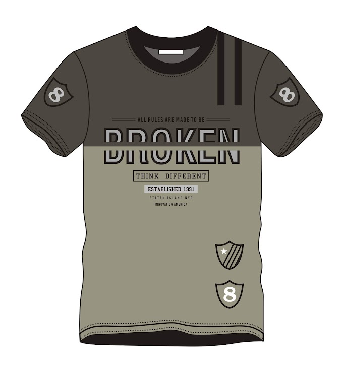 T-Shirt design Free Download | BROKEN - Vecta Design 