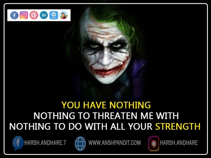 Joker Motivational Quotes in English