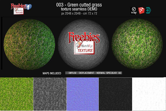  Download this useful packet that contains an  Royalty Free greenish cutted grass texture seamless in addition to maps