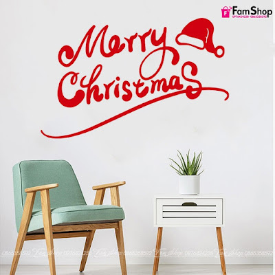 Decal chữ Merry Christmas D35