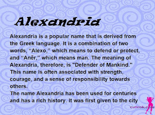 meaning of the name "Alexandria"