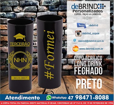 FORMATURA LONG DRINK PERSONALIZADO 