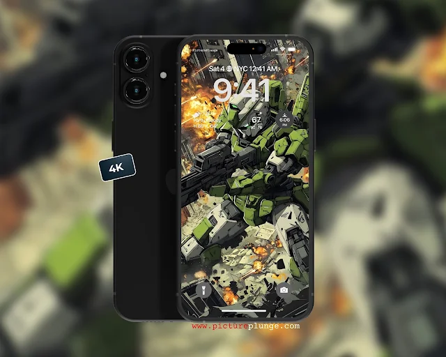Download 4K Mecha Gundam Wallpaper – Epic Futuristic Battle Scene