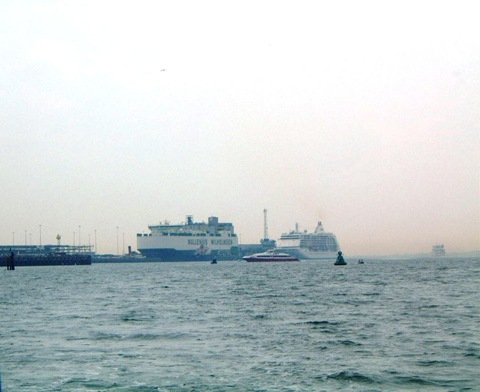 Ships on Southampton Water