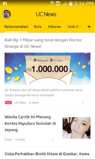 Buruan Ambil Uang 1 Juta dari UC News Terbaru Gratis