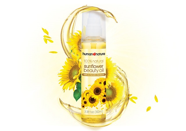 sunflower oil product shot from Human Nature