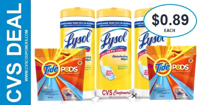 Tide & Lysol CVS Coupon Deal $0.89 3-8-3-14