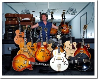 Motor City Mad Man Ted Nugent with his Byrdland collection