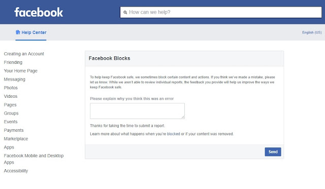 Facebook Blocks Page - unblock website url on facebook