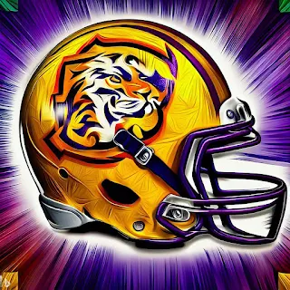 LSU Tigers Concept Football Helmets and Art.