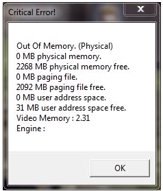 Cara Mengatasi Critical Error/Out Of Memory (Physical) Pada Game DragonNest