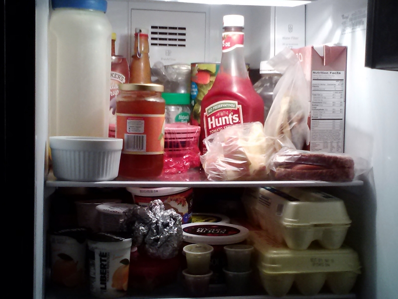 food, frig, stuffed, clean, organize