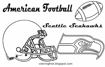 Seattle Seahawks printable easy image American football symbol coloring pictures for boys USA sports