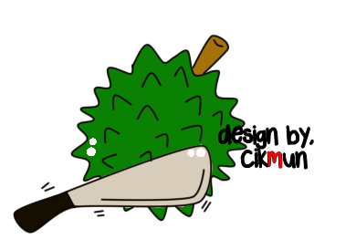 doodle,durian. cara belah durian, musang king, cara mudah belah durian,