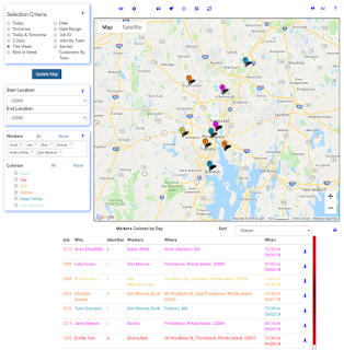 Location of Jobs This Week