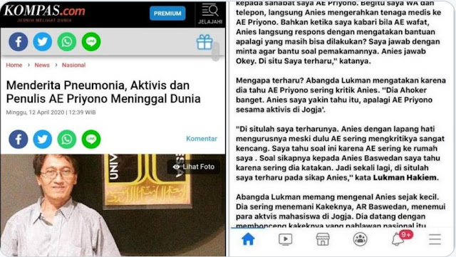 Ahoker Meninggal Dunia AE Priyono