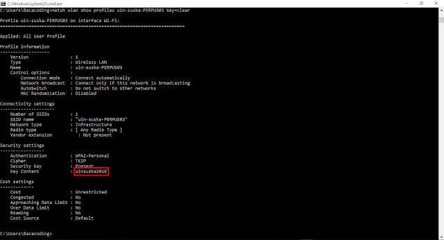 Cara Mengetahui Password Wifi dengan CMD