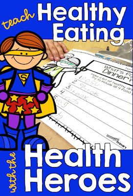 Healthy eating unit for  first, second or third grade students that includes lessons, printables, assessment task and a rubric.  