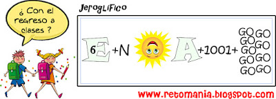 Jeroglíficos, Jeroglíficos escolares, Jeroglíficos con solución, De regreso a clases, De vuelta al colegio