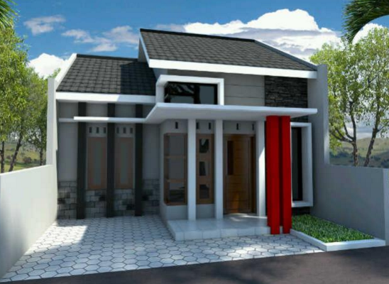 Desain rumah minimalis modern 1 lantai type 45