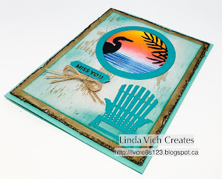 Linda Vich Creates: Lilypad Lake Goodbye. A real "beachy" silhouette card created with the Lilypad Lake Bundle, Seasonal Layers Thinlits, and Tropical Chic Thinlits.