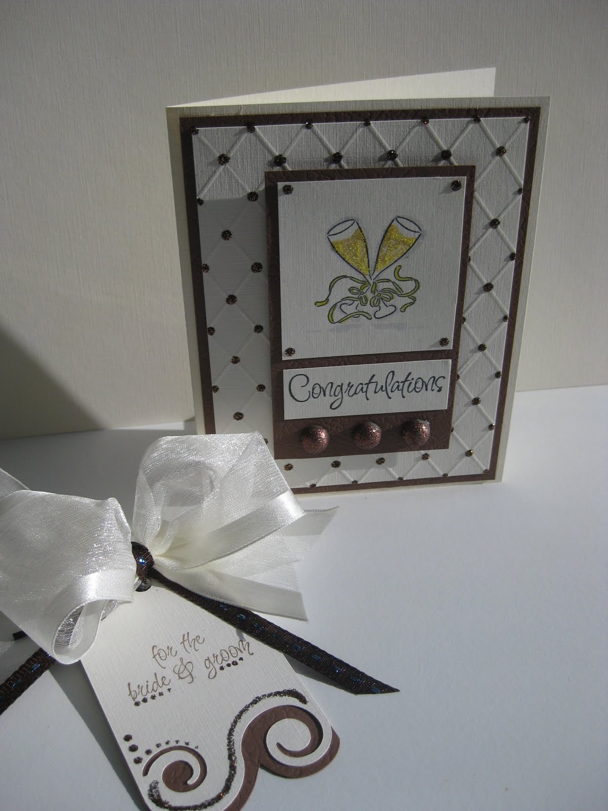 Brown and Ivory Wedding Card