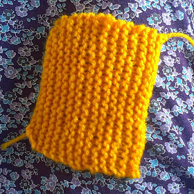 First square knitted