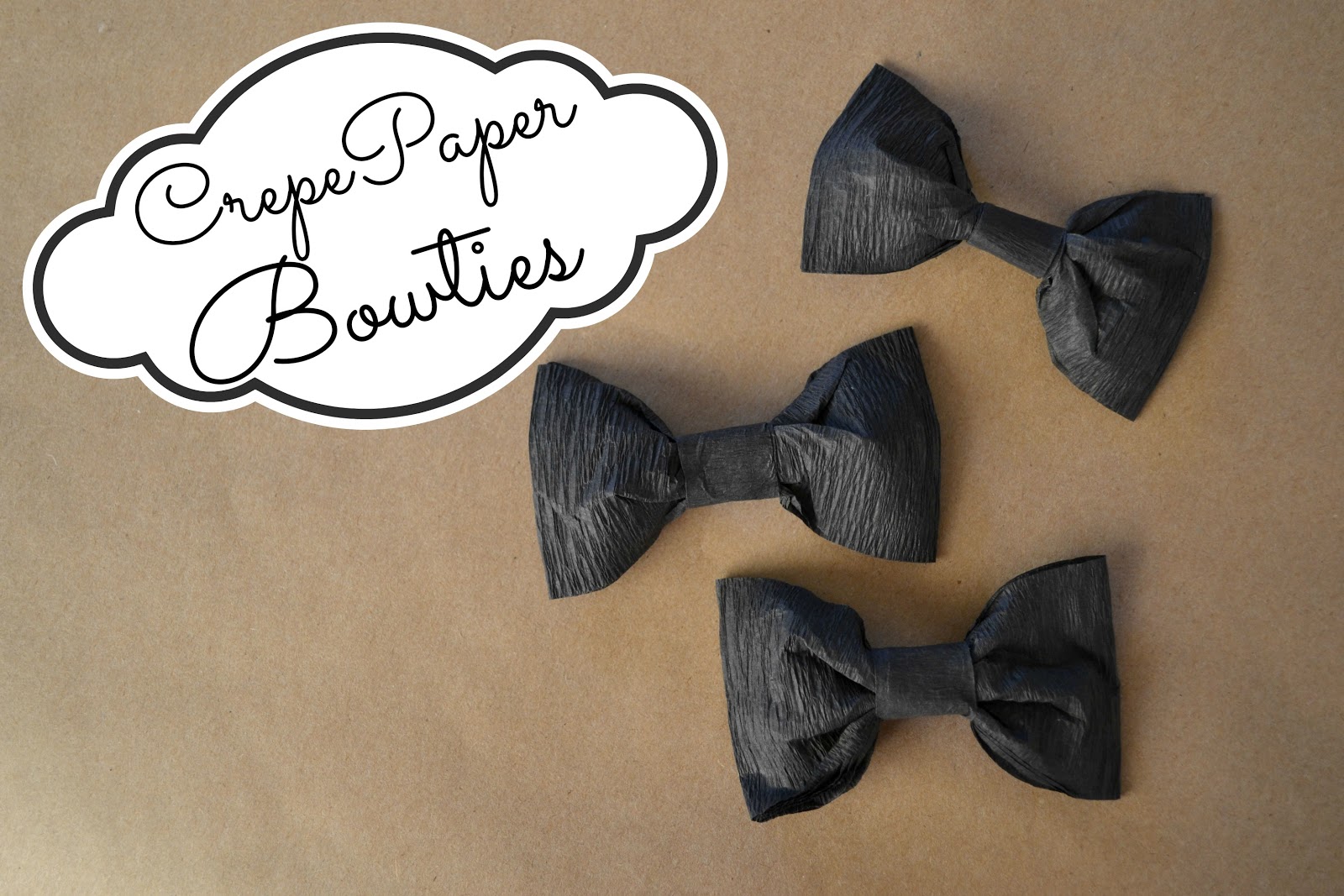 DIY Crepe paper bow tie, DIY crepe paper bowties, Bow Tie topiary, How ...