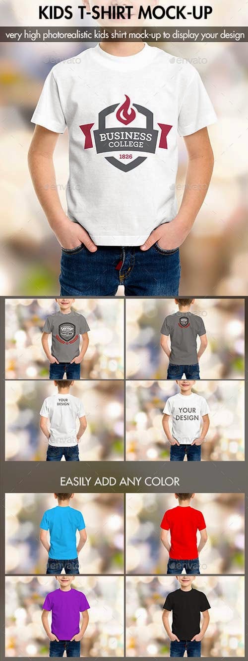 Download Download Gratis Mock Up PSD Kaos/T-Shirt Anak - POLOSKAOS1