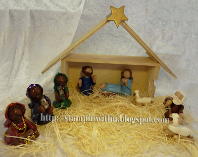 All Set up Stable With Nativity Set