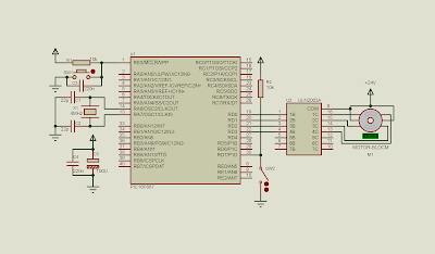 PIC16F887 interfaces to a unipolar stepper motor