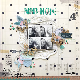 Partner in Crime Scrapbook Layout by Angela Tombari For Yuppla Craft DT