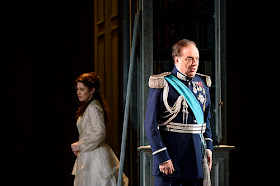 Nicole Car and Feruccio Furlanetto in Kasper Holten's production Eugene Onegin at Royal Opera House © Photograph by Bill Cooper, ROH 2015