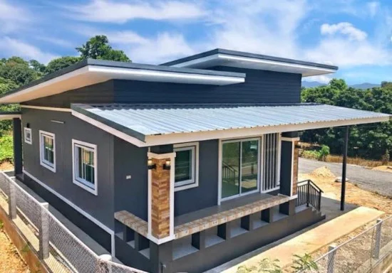 Lingkar Warna Desain Rumah Minimalis Atap Miring Dengan Dana 100 Jutaan Denah