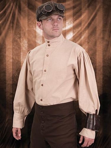 Nude Steampunk Engineer Shirt for Men