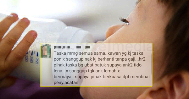 'Pihak Taska Bagi Ubat Batuk Agar Anak² Asuhan Tidur Lena 