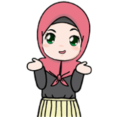 LINE Creators Stickers Lovely Hijab  Girl Animation 