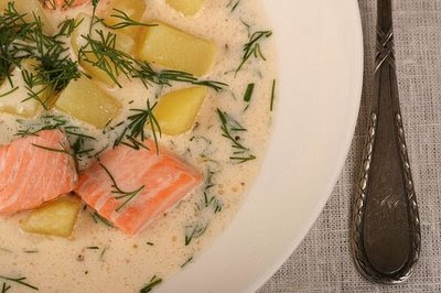 ve been posting nothing but dessert recipes in  Creamy Fish Soup