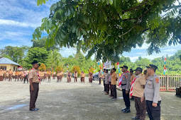 Kasat Binmas Polres Sarmi Pimpin Upacara Peringati HUT Pramuka Ke-65 Tahun 