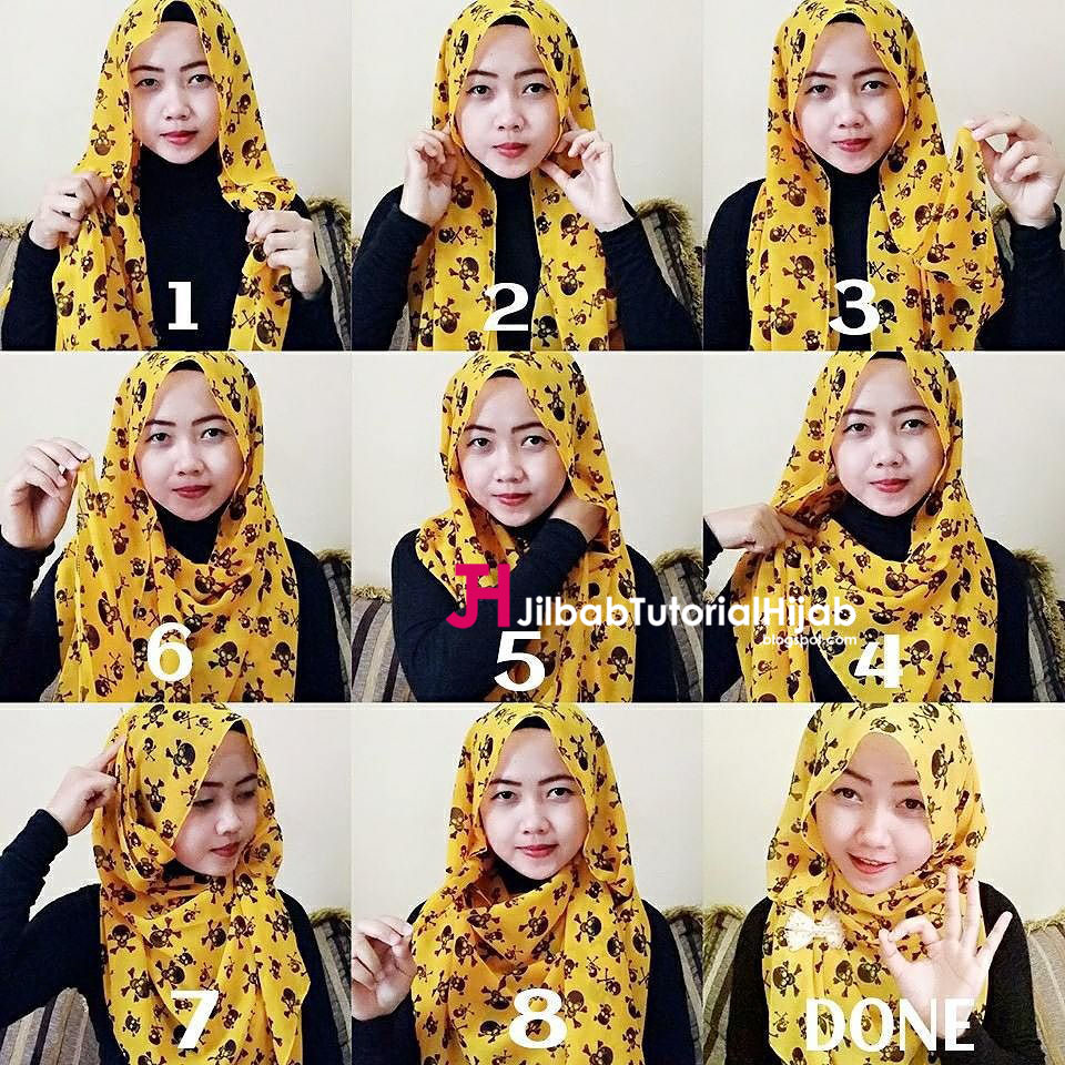 Cara Memakai Jilbab Sederhana Seharihari  Jilbab Tutorial Hijab