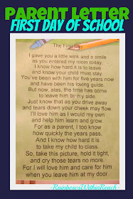 photo of: Poem for entering Kindergarten, Poem from teacher to start the new year