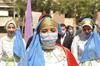 جامعة المنيا تحتفل بذكرى انتصارات أكتوبر خلال توقيعها الكشف الطبي على طلابها المستجدين