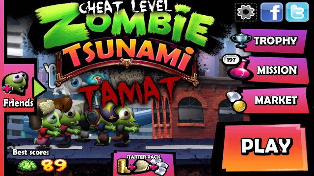 cheat level zombie tsunami tamat