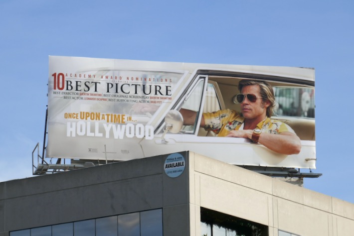 Once Upon a Time in Hollywood Oscar nominee billboard