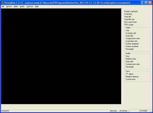 Blank Screen In Virtualdub Because Of A Faulty TV Tuner