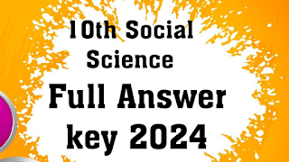 10th Social Science Full Answer Key 2024 April Public Exam Original Questions 